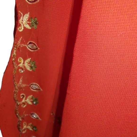 Crepe fabric mango sari - Picture 3 of 5